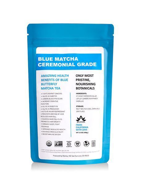 Blue Mantra 100 г, блакитна матча, чай Matcha, порошковий чай синій чай 0388 фото
