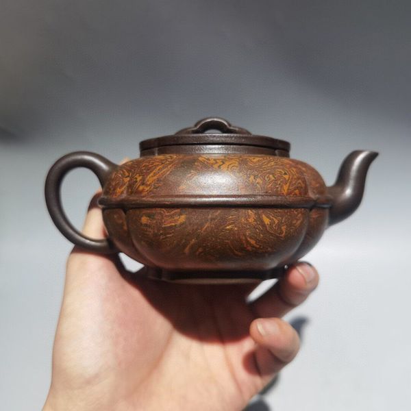 Заварник Ruyi ручной работы из исинской глины, чайник мастера Wang Yinxian 200 мл 0958 фото